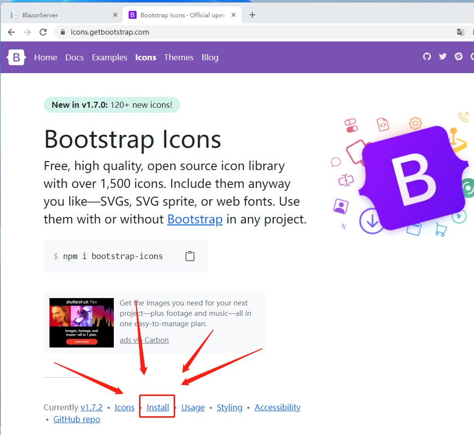 bootstrap下载icon页面1